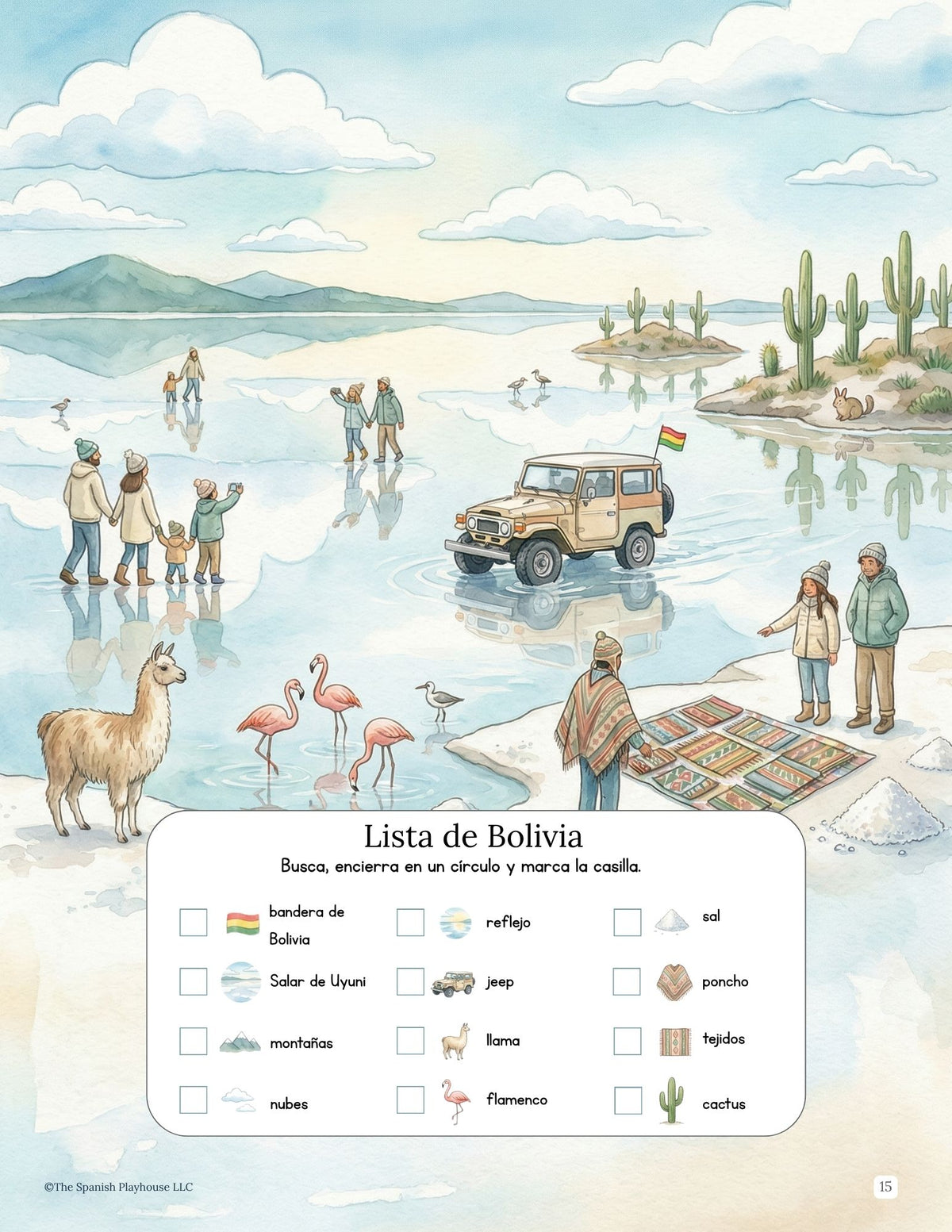 21 Spanish Speaking Countries: 21 Short Videos and 21 Printable Pages